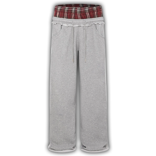 Plaid Waistband Sweatpants