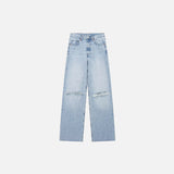 Blue Ripped Baggy Denim Pants
