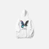 Flattering Colorful Butterfly Print Hip Hop Hoodie