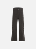 Solid Color Loose Microflared Casual Jeans