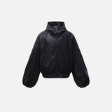 Streetwear Stylish Faux Hooded Puffer Leather Jacket