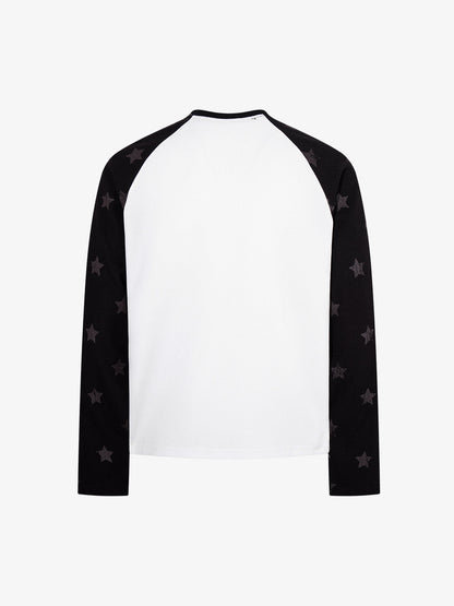 Flag Graphic Waffle Boxy Fit Long Sleeve Tee; Black / M, Black / L, Black / XL, Black / 2XL