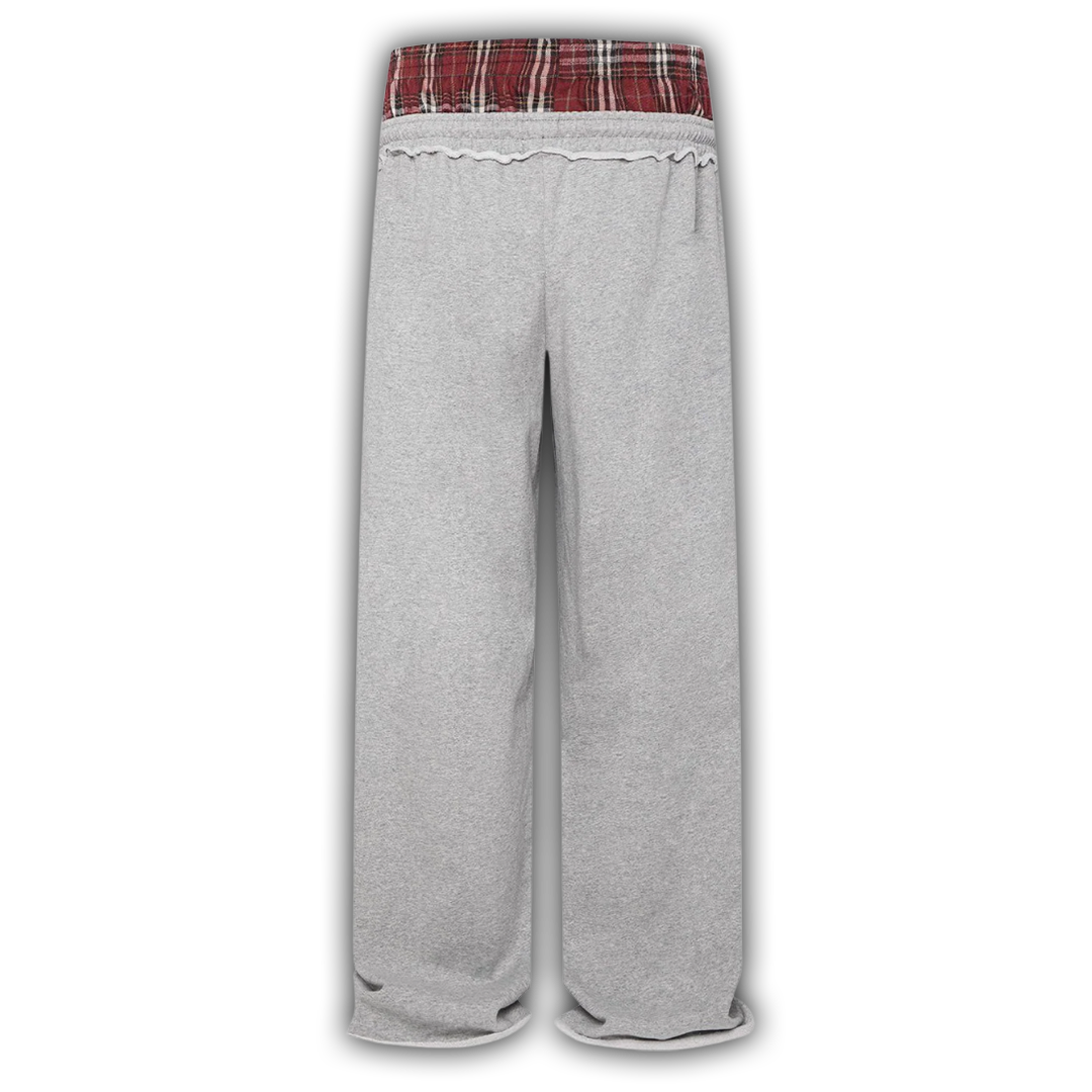 Plaid Waistband Sweatpants