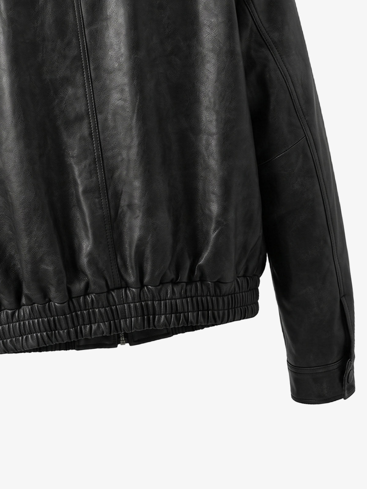 Cross Embroidered Color Block Cropped Biker Jacket; Black / S, Black / M, Black / L, Black / XL, Black / 2XL, Black / 3XL