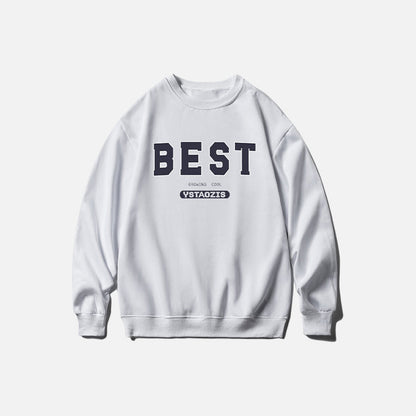 "Best" Print Oversized Sweatshirt