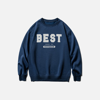 "Best" Print Oversized Sweatshirt