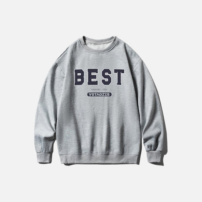 "Best" Print Oversized Sweatshirt