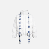 Streetwear Contrast Stand Collar Puffer Jacket
