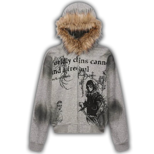 Fur Hood Zip-Up