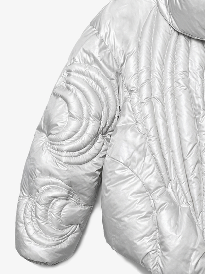 Sculpted Quilted Oversized-Hood Padded Coat
