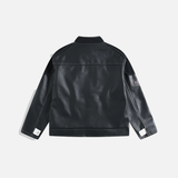 Stylish Patchwork Zipper Leather PU Race Jacket
