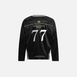 Cozy Oversized Letter Print Long Sleeve Sports T-Shirt