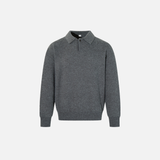 Breathable Minimalist European Style Knit Polo Sweater