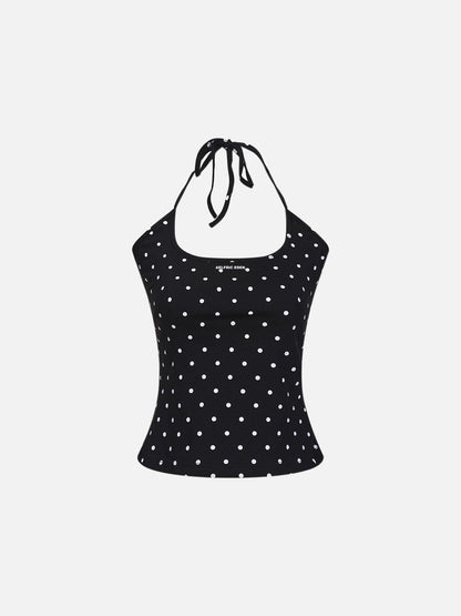 Polka Dot Halter Cami Top