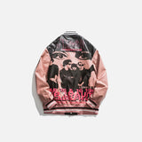 Vintage Band Leather Varsity Jacket