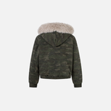 Winter Camouflage Fur Collar Hooded Jacket