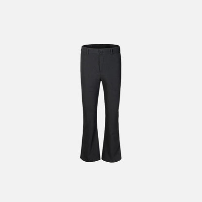 Front view of the black Classic Bell-Bottom Jeans in a gray background