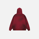 Streetwear Faded Letter Print Loose Hoodie