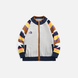 Colorful Rainbow Striped Knit Cardigan