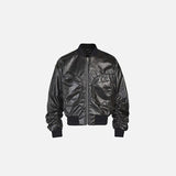 Front view of the black Modern Edge Flight Jacket in a gray background