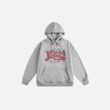 Heavyweight Letter Print Fleece Sporty Hoodie