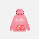 Monster Face Oversized Zip-up Hoodie