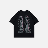 Grunge Japanese Anime Cartoon Graphic Cotton T-Shirt
