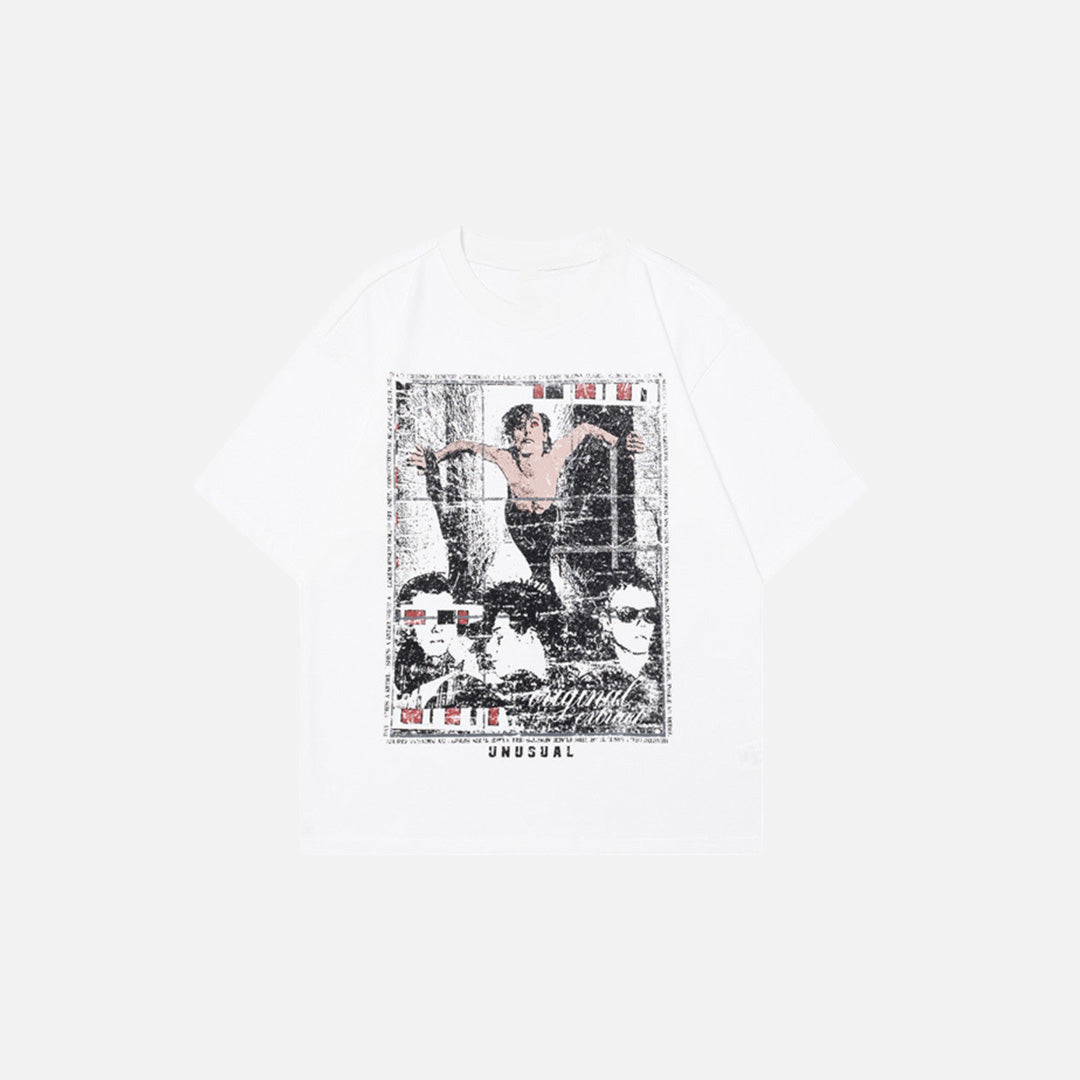 Vintage Print Short Sleeve T-Shirt