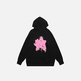 Star Letter Embroidery Zip-up Hoodie