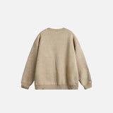Stitched Ropes Embroidery Sweater