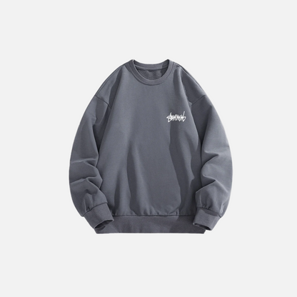 Gothic Oversized Gradient Letter Printed Sweatshirt