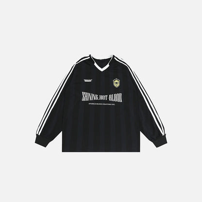 Front view of the black Epic Rivalry T-shirt in a gray background