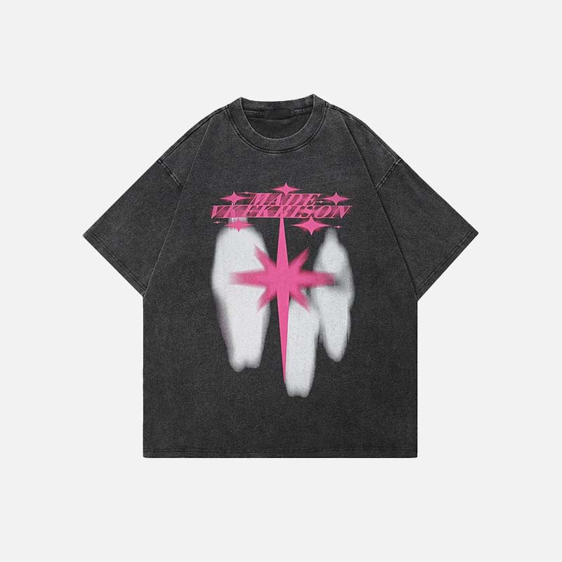 Oversized Shadow Graphic Cotton T-Shirt