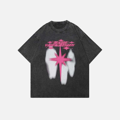Oversized Shadow Graphic Cotton T-Shirt