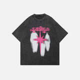 Oversized Shadow Graphic Cotton T-Shirt