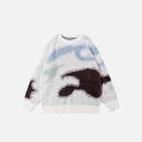Color Blocks Ice Cream Pattern Sweater