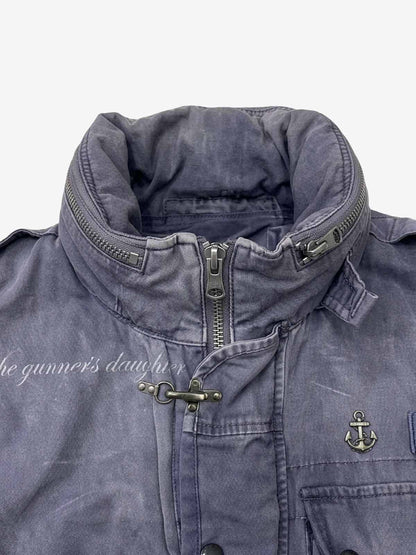 Patch Graphic Heavyweight M65 Jacket; Gray Blue / S, Gray Blue / M, Gray Blue / L, Gray Blue / XL, Gray Blue / 2XL
