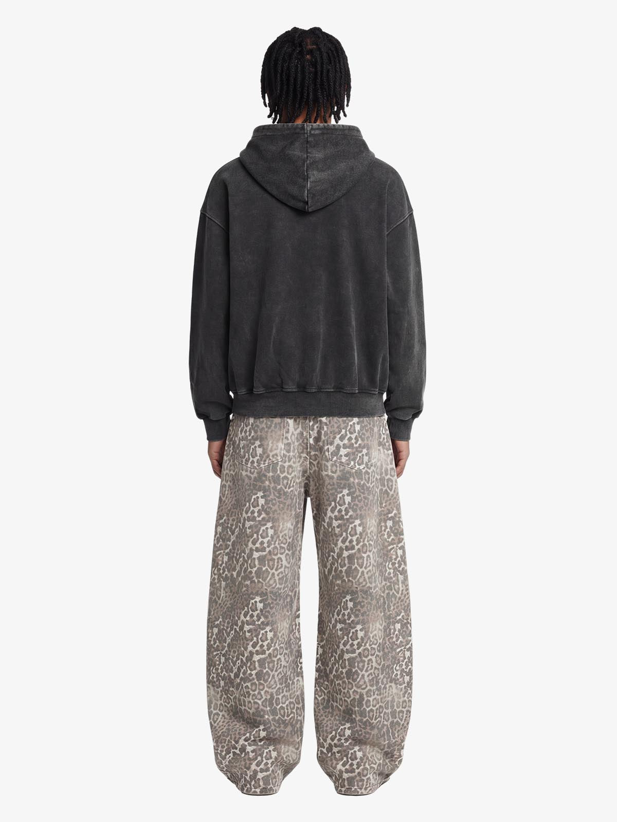 Street Leopard Camouflage Pleated Barrel Jeans - 2636; Leopard / S, Leopard / M, Leopard / L, Leopard / XL, Leopard / XXL