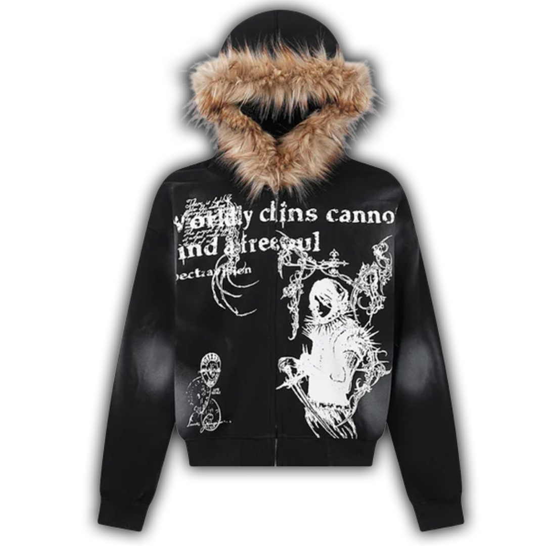 Fur Hood Zip-Up