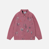 Splash Ink Embroidered Butterfly Jean Jacket