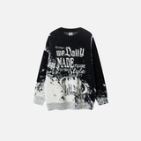 Women Fashionable Retro Letter Knitted Hip Hop Sweater
