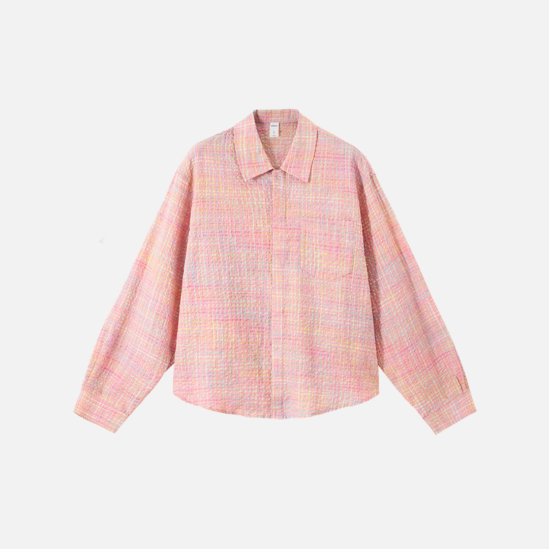 Stylish Plaid Button-Up Fall Casual Shirt