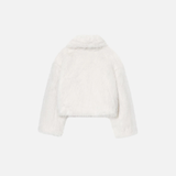 Comfortable Elegant White Faux Fur Casual Jacket