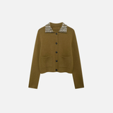 American Style Vintage Long-Sleeved Cardigan