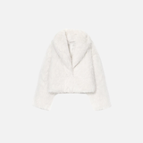 Comfortable Elegant White Faux Fur Casual Jacket