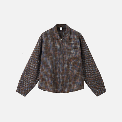 Stylish Plaid Button-Up Fall Casual Shirt