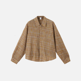 Stylish Plaid Button-Up Fall Casual Shirt