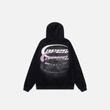 Y2K Letter Print Zip Up Hoodie
