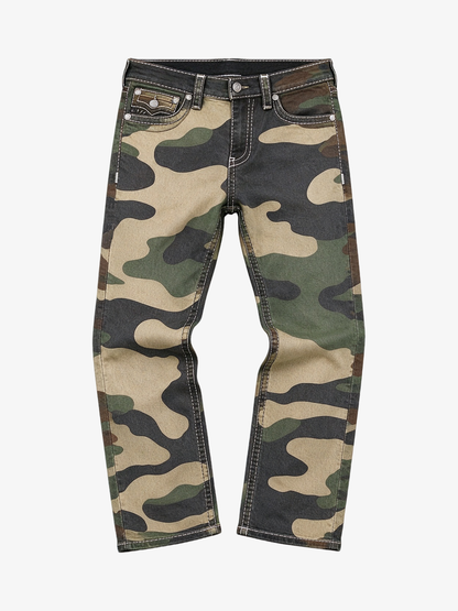 Contrast Stitch Straight Jeans