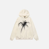 Y2K Spider Graphic Print Hoodie